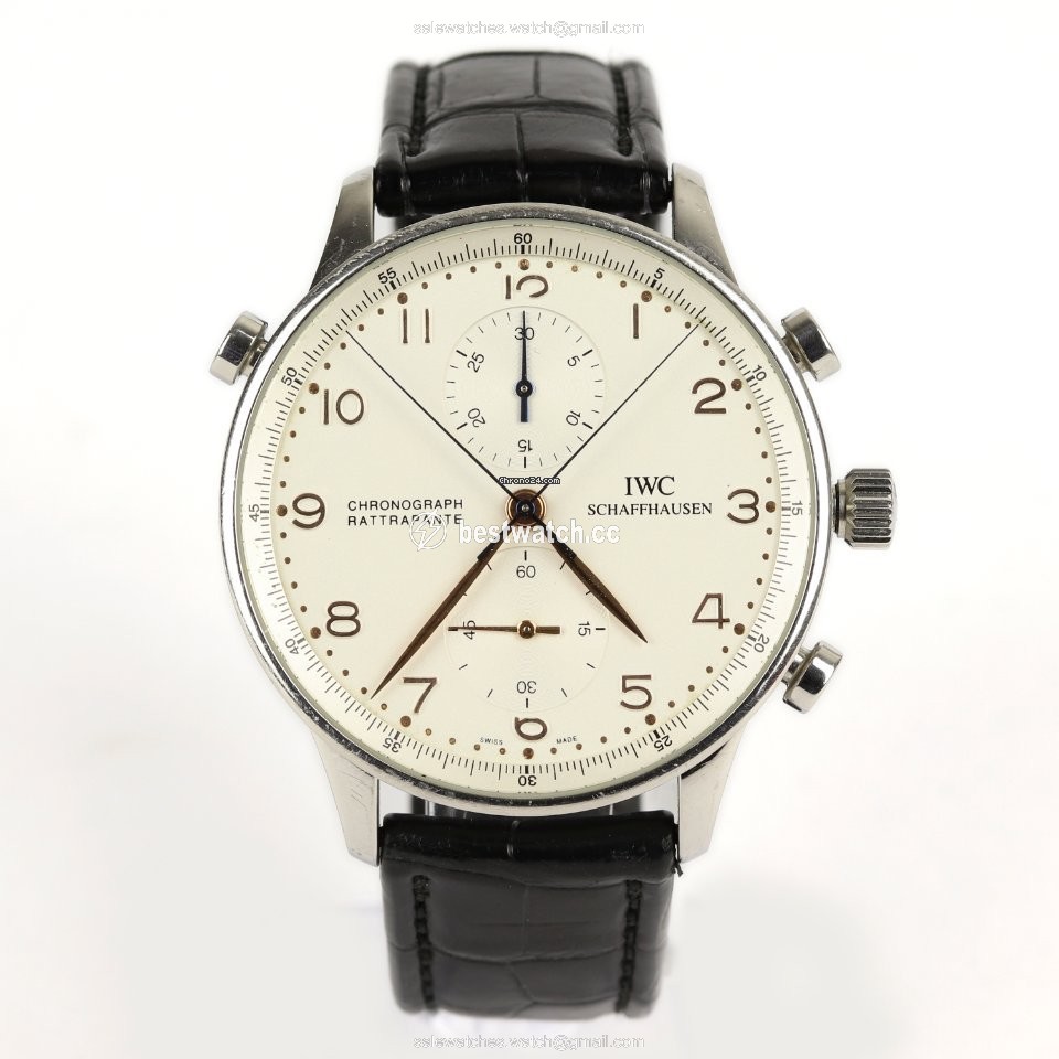 IMG_9085 IWC Portuguese Chronograph Mens watch Unisex Manual winding Steel IW371201 Replica 2