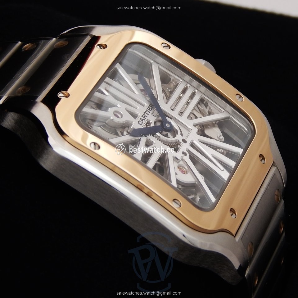 IMG_9085 Cartier Santos Mens watch Unisex Automatic Gold Steel WHSA0012 Replica 2