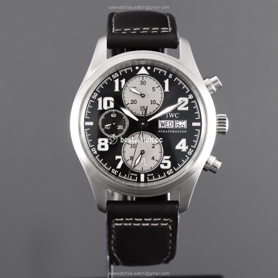 IMG_9085 IWC Pilot Chronograph Mens watch Unisex Automatic Steel IW371709 Replica 2