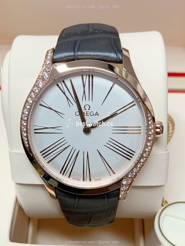 IMG_9085 Omega De Ville Tresor Womens watch Quartz Rose gold 428.58.36.60.02.001 Replica 2