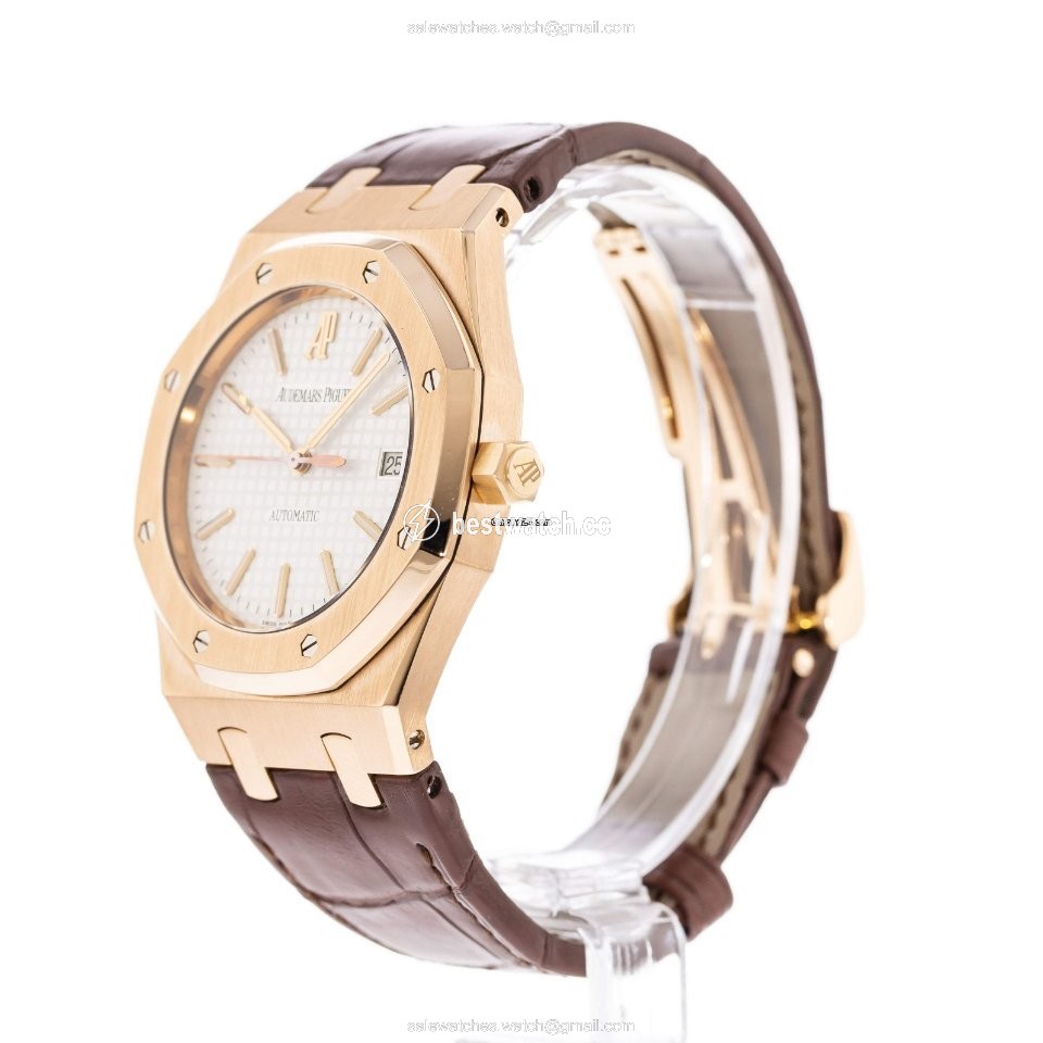 IMG_9085 Audemars Piguet Royal Oak Selfwinding Mens watch Unisex Automatic Yellow gold 15300BA.OO.D088CR.01 Replica 2