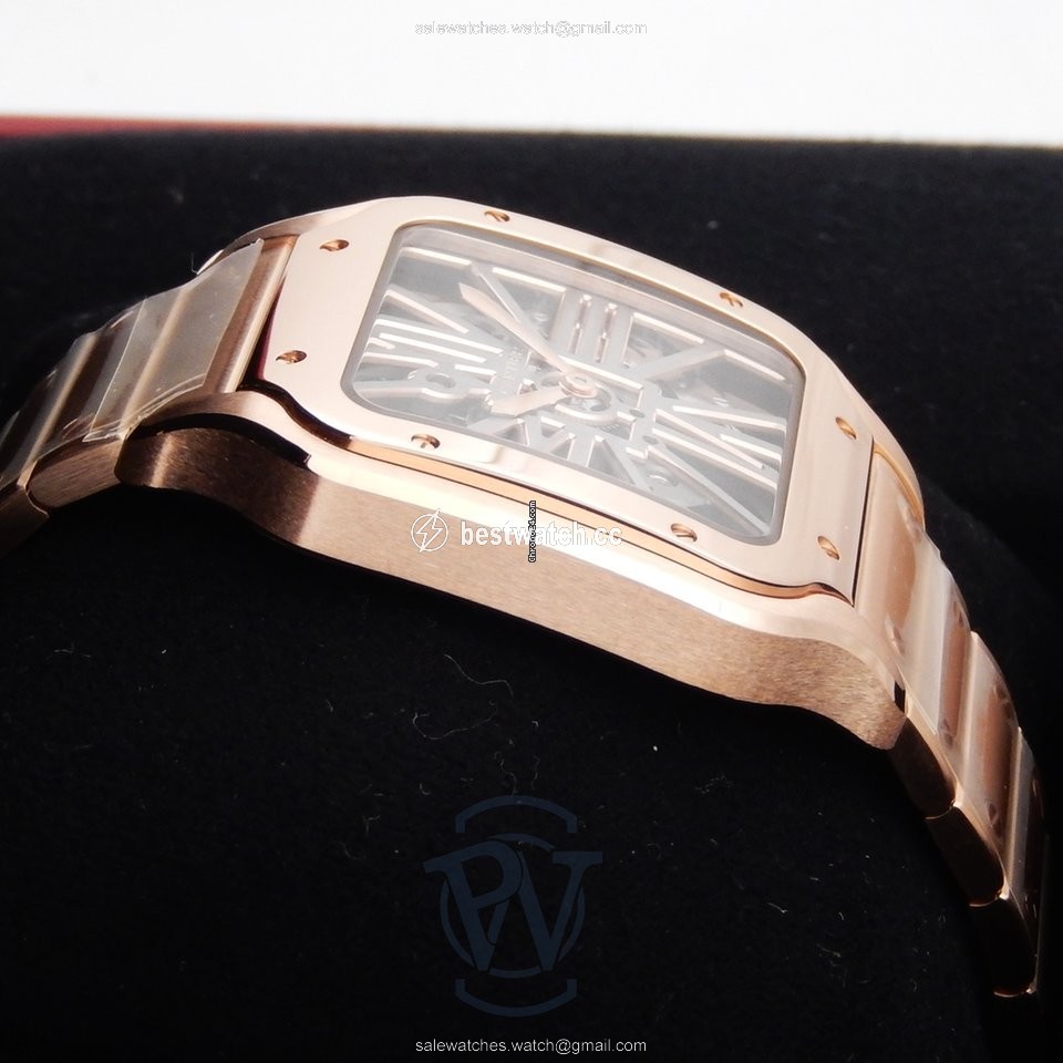 Cartier Santos Mens watch Unisex Manual winding Rose gold WHSA0008 Replica 2