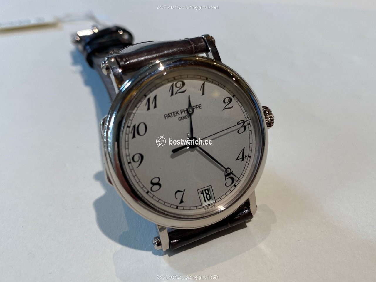IMG_9085 Patek Philippe Calatrava Mens watch Unisex Automatic White gold 5053G Replica 2
