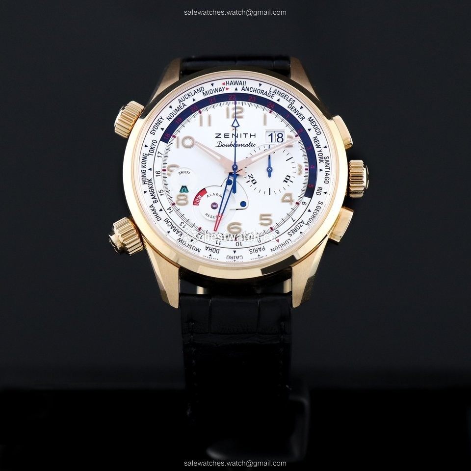 IMG_9085 Zenith El Primero Doublematic Mens watch Unisex Automatic Rose gold 18.2400.4046 01.C721 Replica 2
