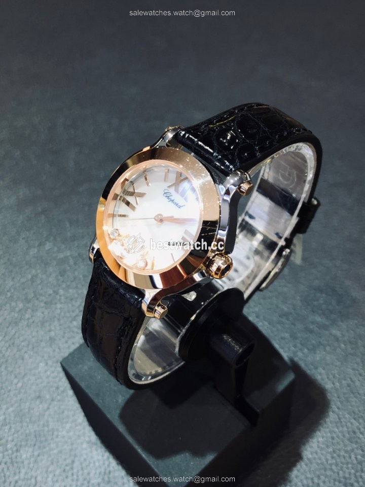 IMG_9085 Chopard Happy Sport Womens watch Quartz Gold Steel 278509-6002 Replica 2