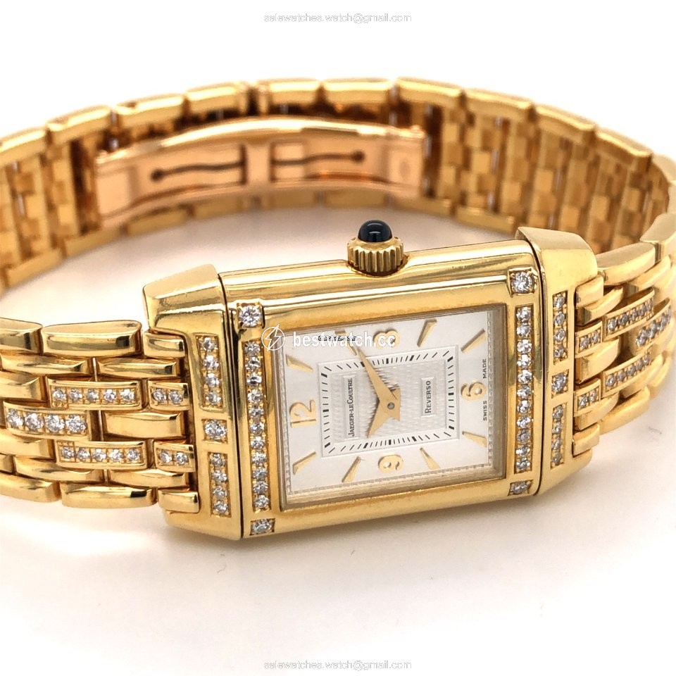 IMG_9085 Jaeger-LeCoultre Reverso Lady Womens watch Manual winding Yellow gold 265.1.86 Replica 2
