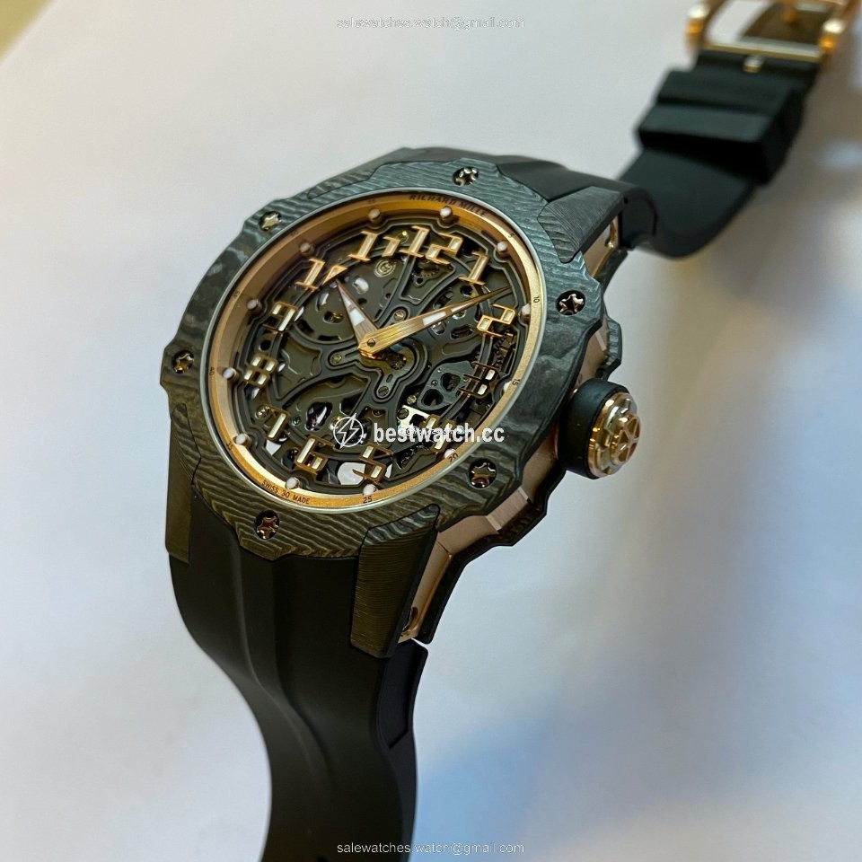 IMG_9085 Richard Mille Mens watch Unisex Automatic Rose gold RM033-02 Replica 2