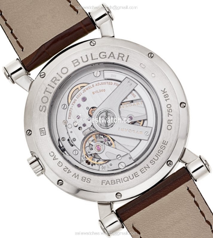 IMG_9085 Bulgari Sotirio Mens watch Unisex Automatic White gold SBW42WGLAC Replica 2