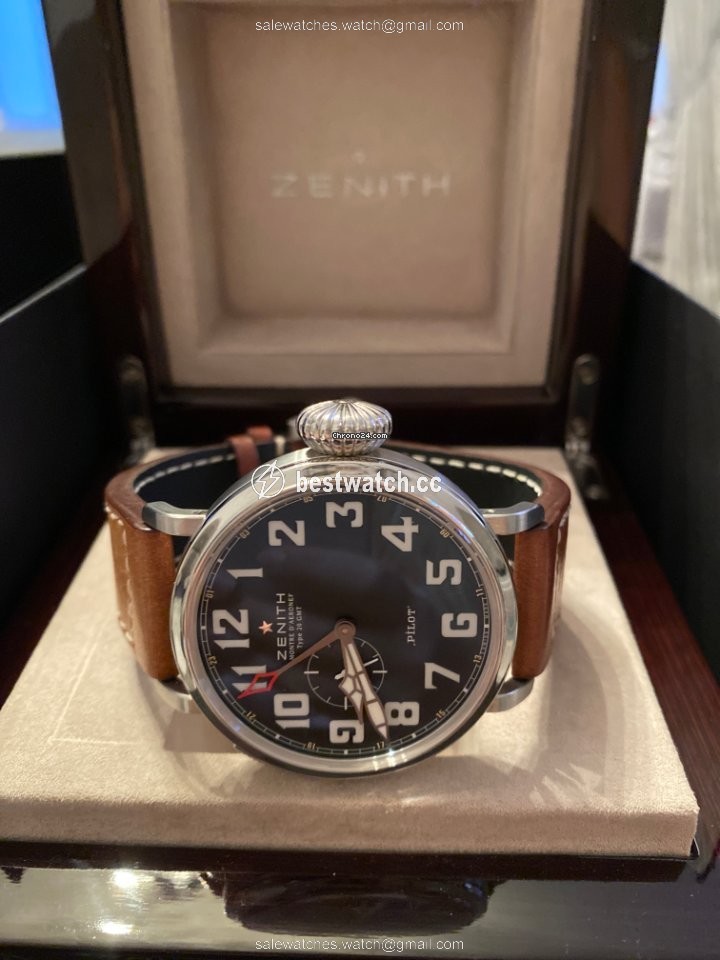 IMG_9085 Zenith Pilot Type 20 GMT Mens watch Unisex Automatic Steel 03.2430.693 21.C723 Replica 2