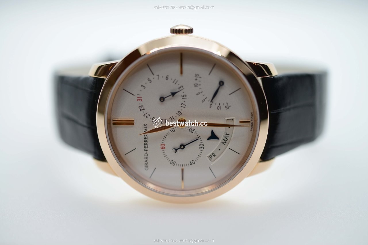 IMG_9085 Girard Perregaux 1966 Mens watch Unisex Automatic Rose gold 49538-52-131-BK6A Replica 2