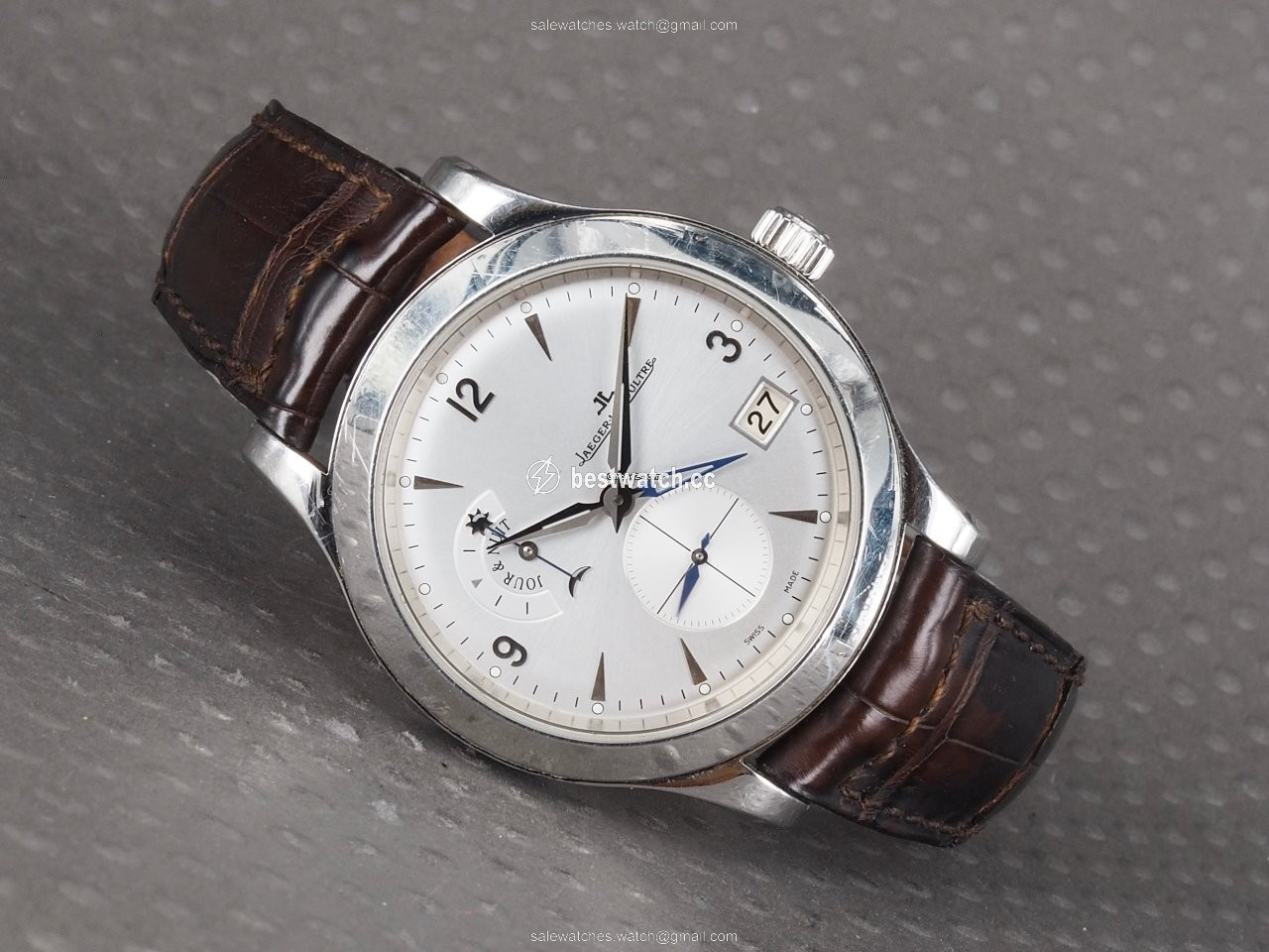 IMG_9085 Jaeger-LeCoultre Master Hometime Mens watch Unisex Automatic Steel 147.8.05.S Replica 2