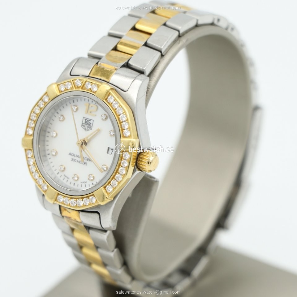 IMG_9085 TAG Heuer Aquaracer Lady Womens watch Quartz Gold Steel WAF1450.BB0825 Replica 2
