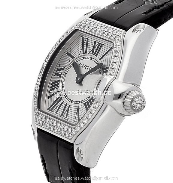 IMG_9085 Cartier Roadster Womens watch Quartz White gold 2723 Replica 2