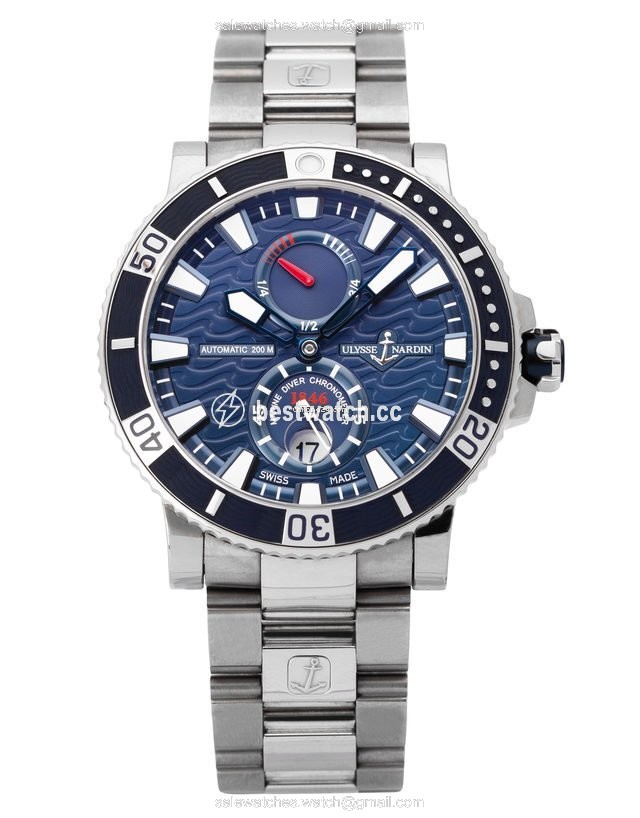 IMG_9085 Ulysse Nardin Maxi Marine Diver Mens watch Unisex Automatic Steel 263-90-7M Replica 2