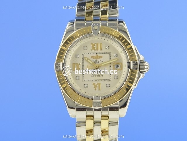 Breitling Cockpit Lady Womens watch Quartz Gold Steel D71356 Replica 2