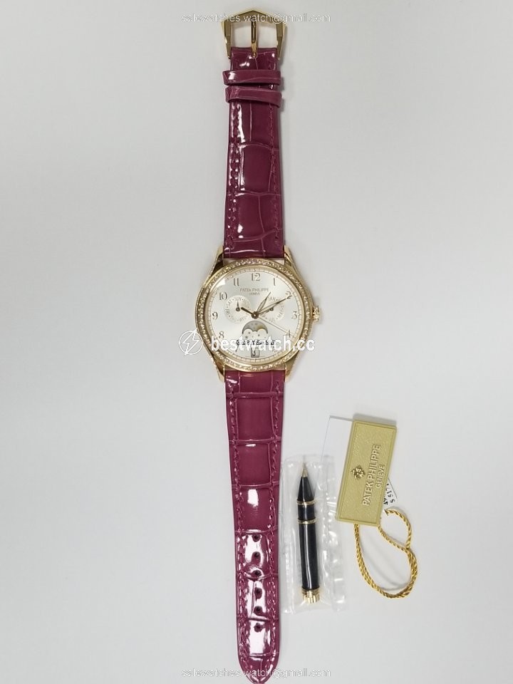 IMG_9085 Patek Philippe Annual Calendar Womens watch Automatic Rose gold 4947R-001 Replica 2