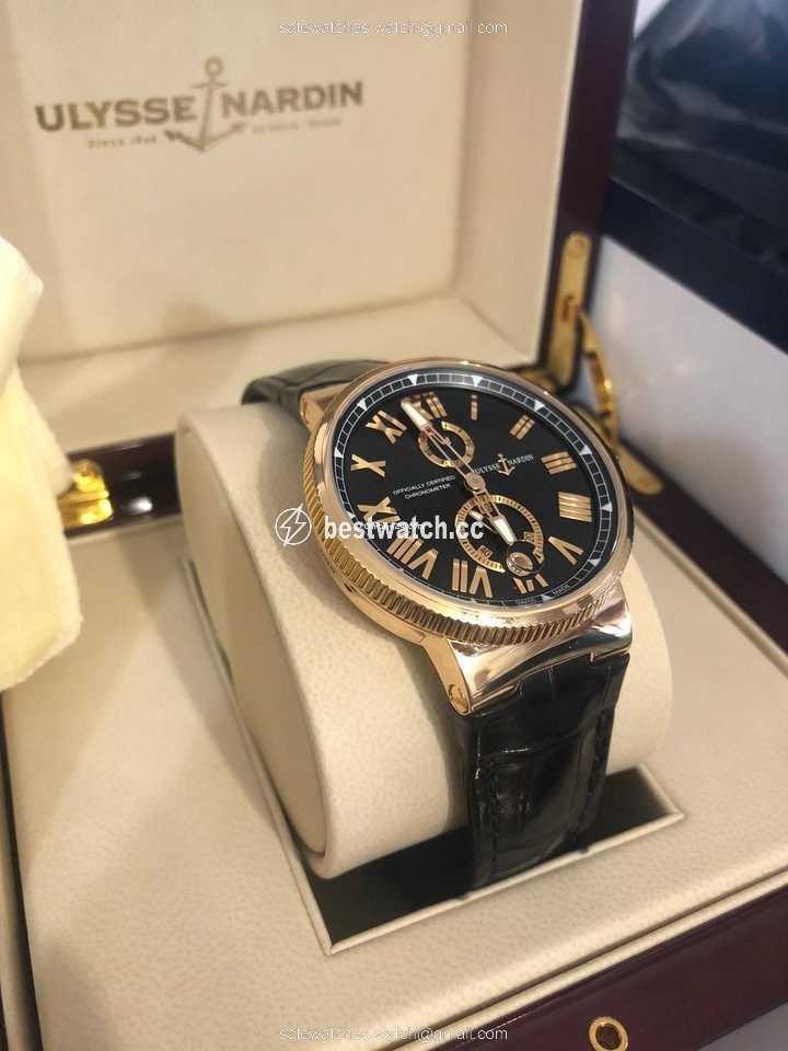 IMG_9085 Ulysse Nardin Marine Chronometer Manufacture Mens watch Unisex Automatic Rose gold 1186-122 42 Replica 2
