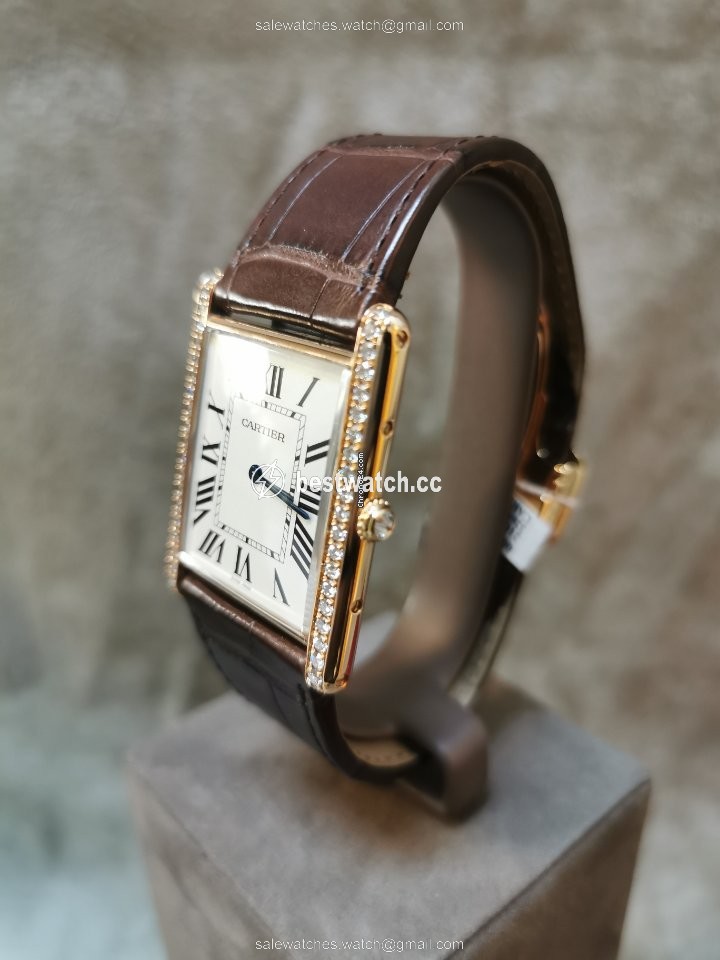 IMG_9085 Cartier Tank Louis Cartier Mens watch Unisex Manual winding Rose gold wt200005 Replica 2