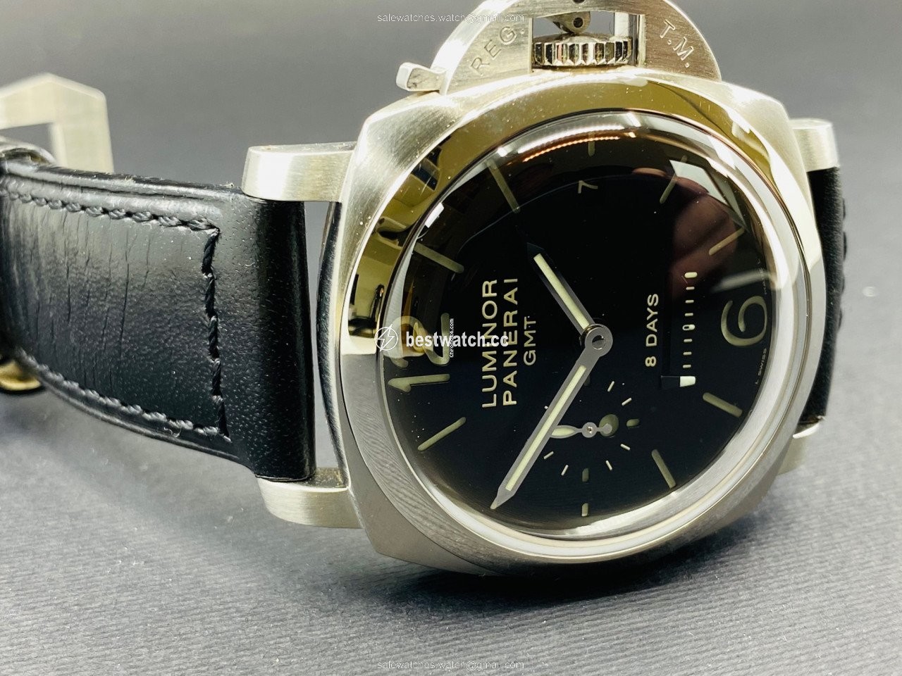 Panerai Luminor 1950 8 Days GMT Manual winding Steel PAM00233 Replica 2