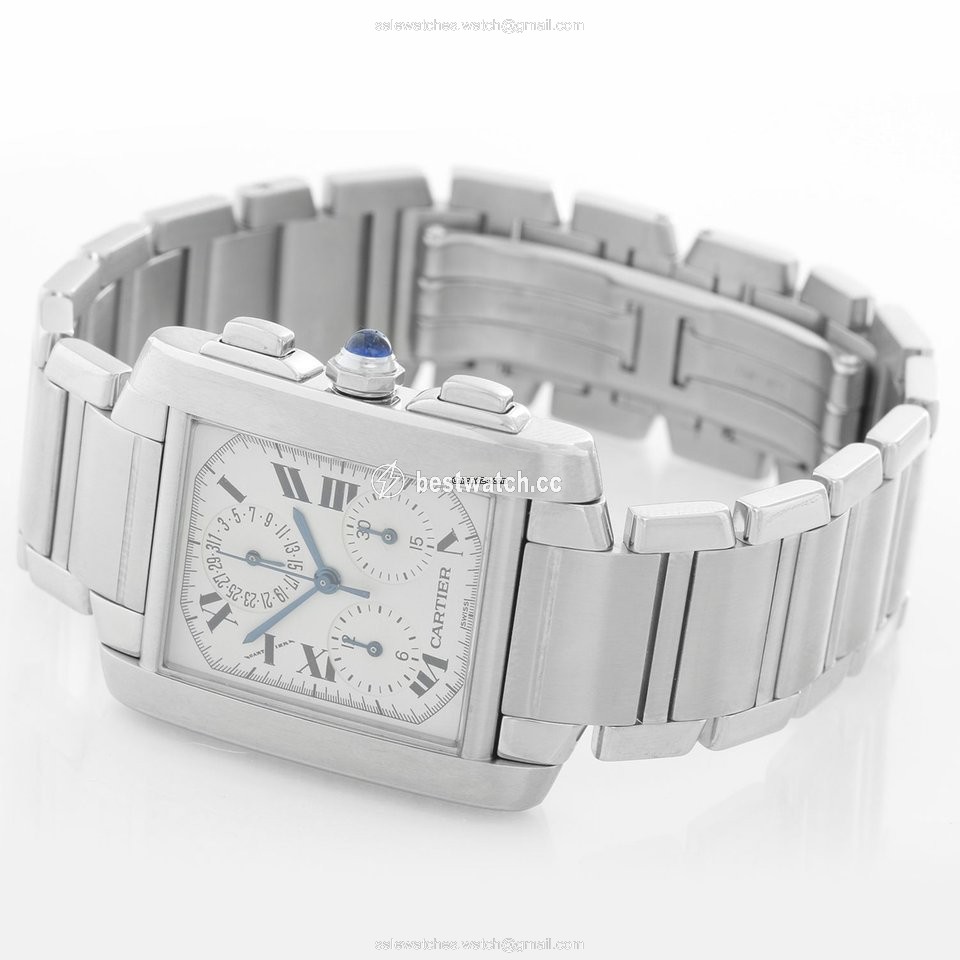 IMG_9085 Cartier Tank Francaise Mens watch Unisex Quartz Steel W51001Q3 2303 Replica 2