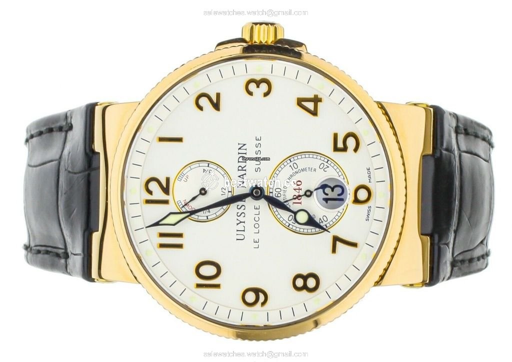 Ulysse Nardin Marine Chronometer 41mm Mens watch Unisex Automatic Rose gold 266-66 Replica 2