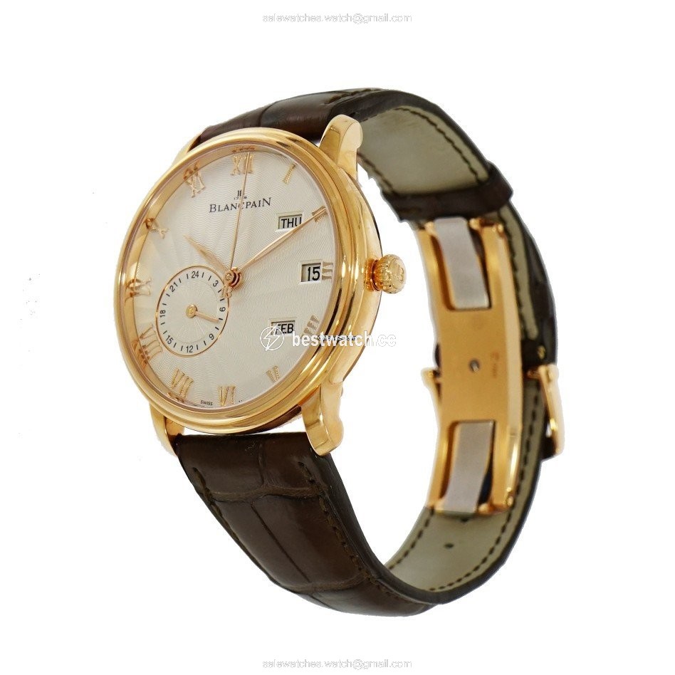 IMG_9085 Blancpain Villeret Mens watch Unisex Automatic Rose gold 6670-3642-55B Replica 2