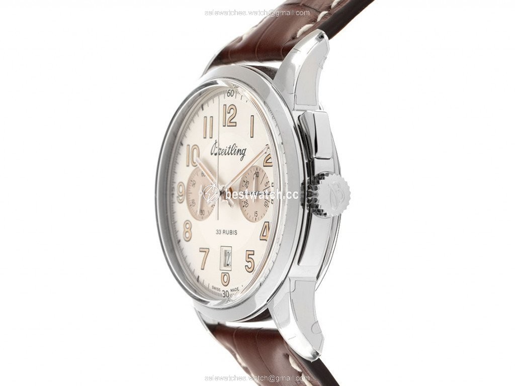 IMG_9085 Breitling Transocean Chronograph 1915 Mens watch Unisex Manual winding Steel AB141112 G799 740P A20D.1 Replica 2