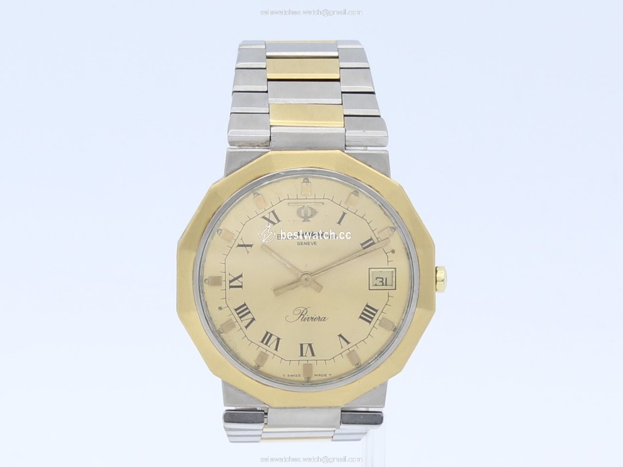 Baume & Mercier Riviera Mens watch Unisex Quartz Gold Steel A51120.018 Replica 2