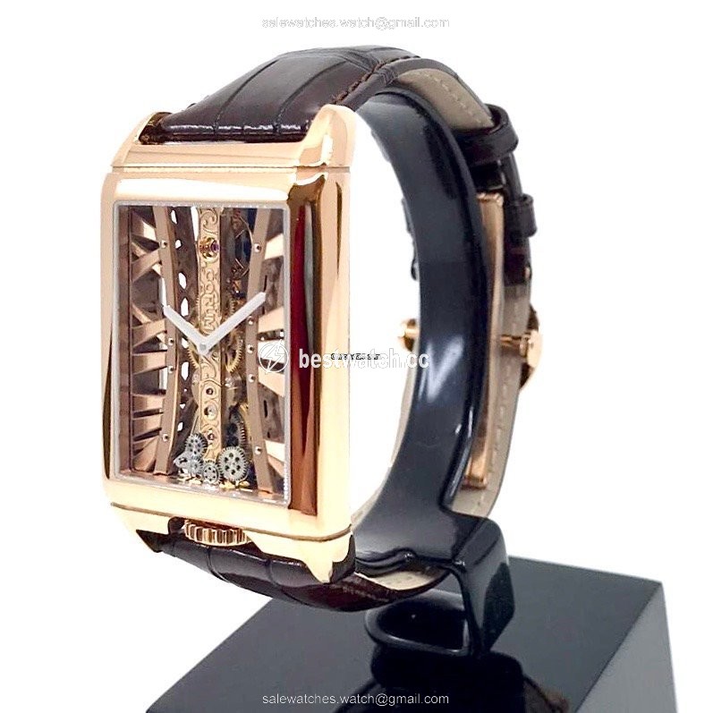 IMG_9085 Corum Golden Bridge Mens watch Unisex Manual winding Rose gold B113 03044 Replica 2