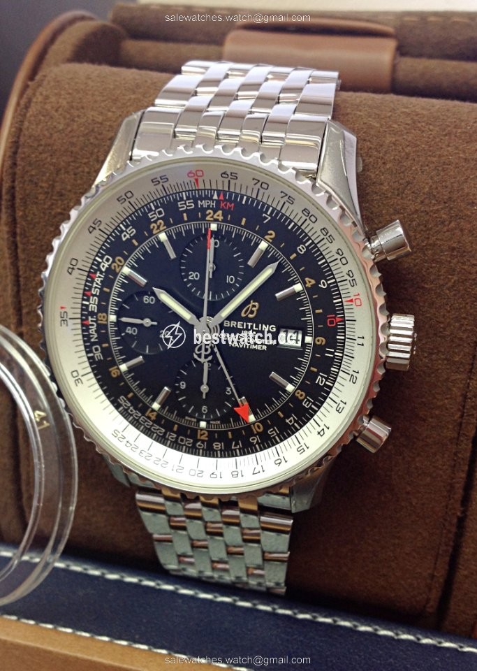 IMG_9085 Breitling Navitimer GMT Mens watch Unisex Automatic Steel A24322121B2A1 Replica 2