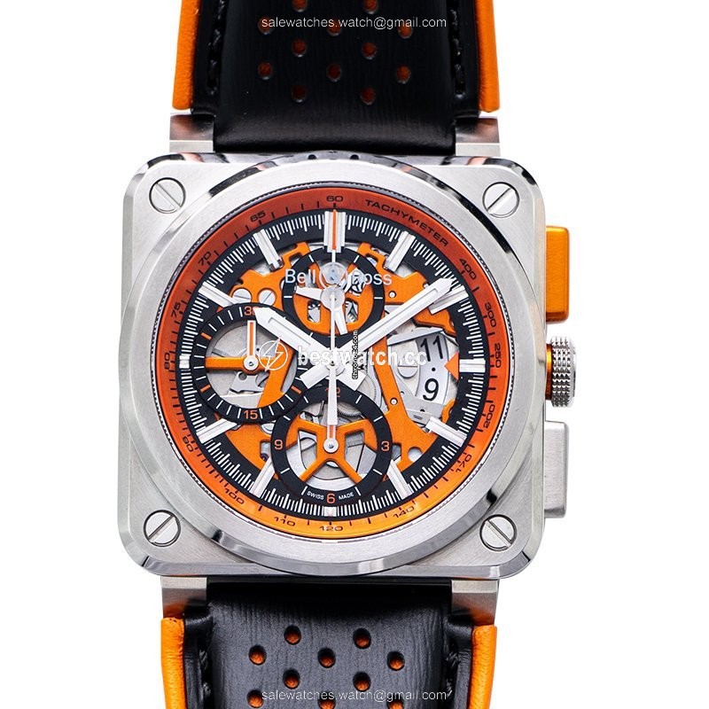 IMG_9085 Bell & Ross BR 03-94 Chronographe Mens watch Unisex Automatic Steel BR0394-SC-ORA SCA Replica 2