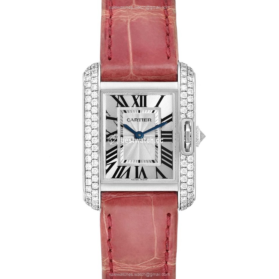 IMG_9085 Cartier Tank Anglaise Womens watch Quartz White gold WT100015 Replica 2