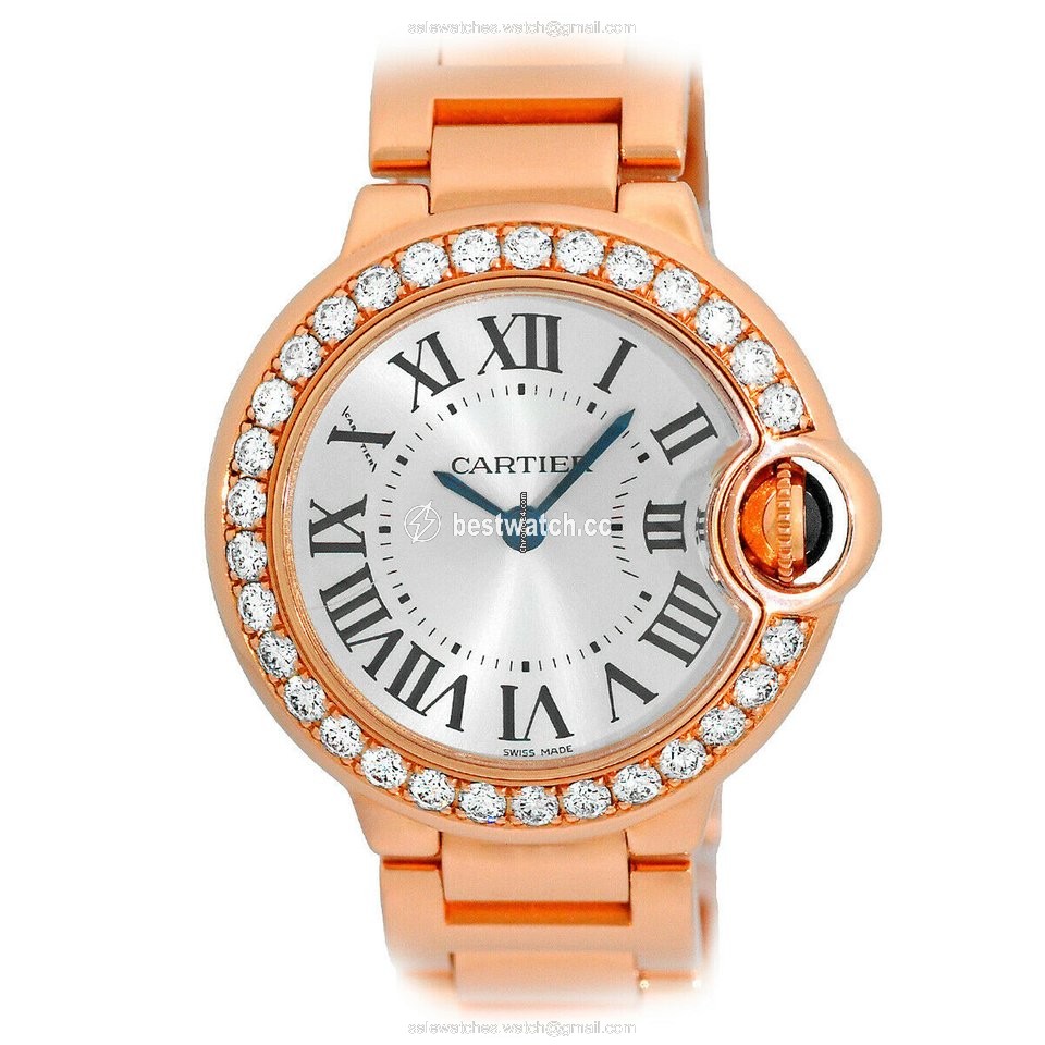 IMG_9085 Cartier Ballon Bleu 28mm Womens watch Quartz Rose gold WE9002Z3 Replica 2