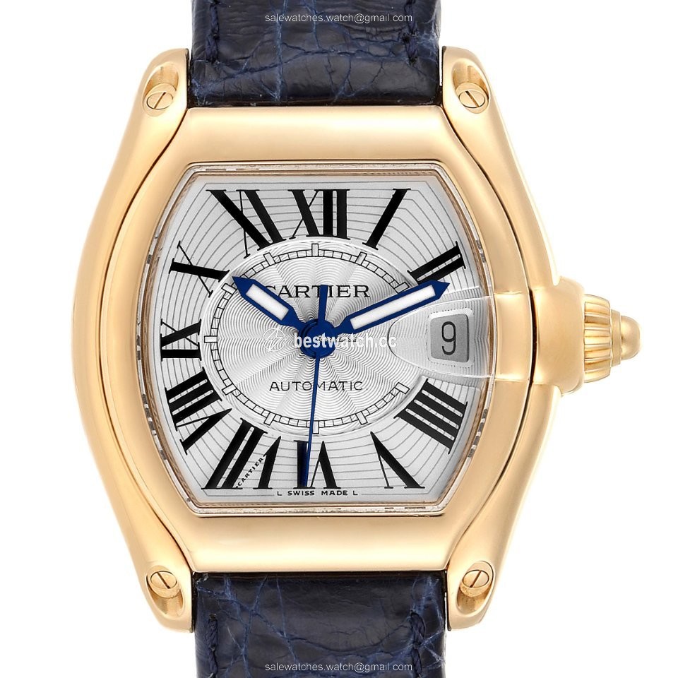 IMG_9085 Cartier Roadster Mens watch Unisex Automatic Yellow gold W62005V2 Replica 2