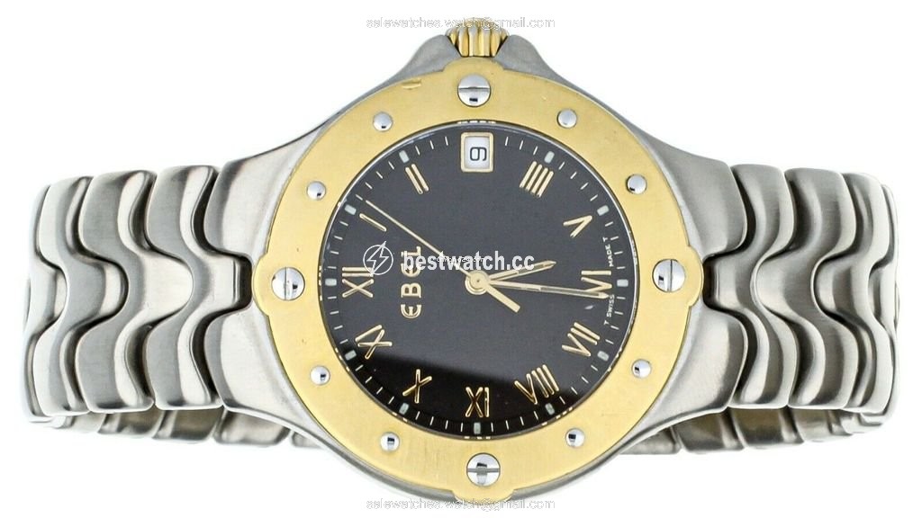 Ebel Sportwave Mens watch Unisex Quartz Gold Steel 6187631 Replica 2