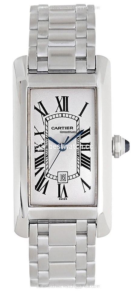 IMG_9085 Cartier Tank Americaine Mens watch Unisex Automatic White gold W26036L1 1726 Replica 2
