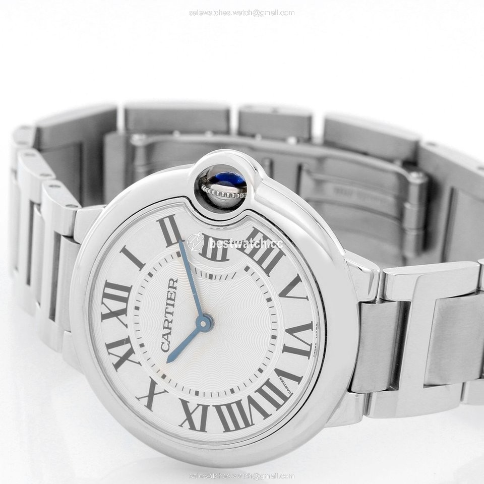 IMG_9085 Cartier Ballon Bleu 36mm Mens watch Unisex Quartz Steel W69011Z4 3005 Replica 2