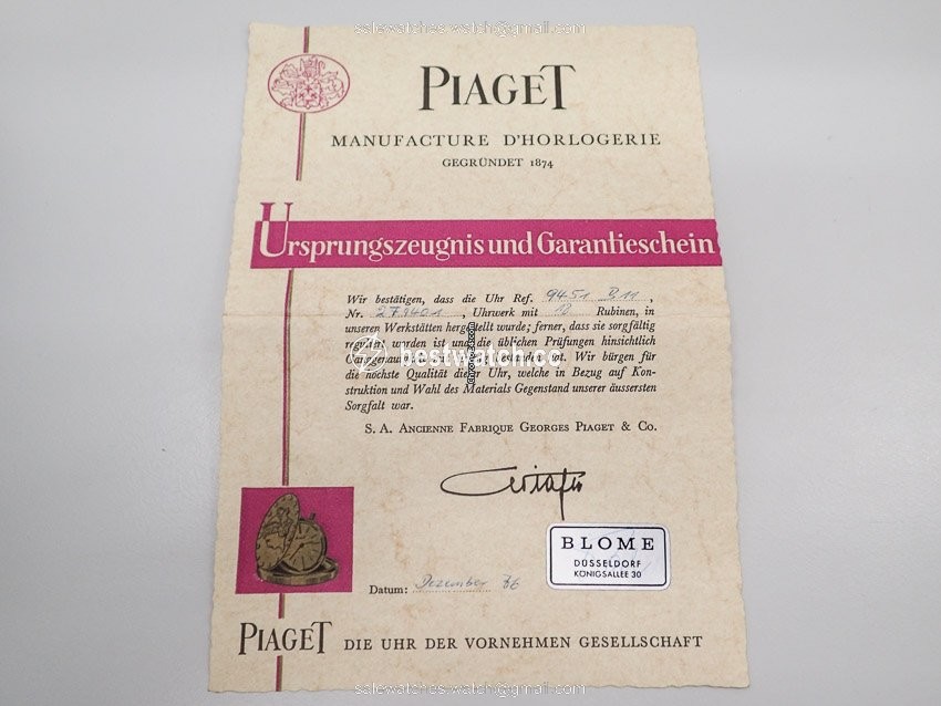Piaget Womens watch Manual winding Yellow gold 9451 B11 Replica 2