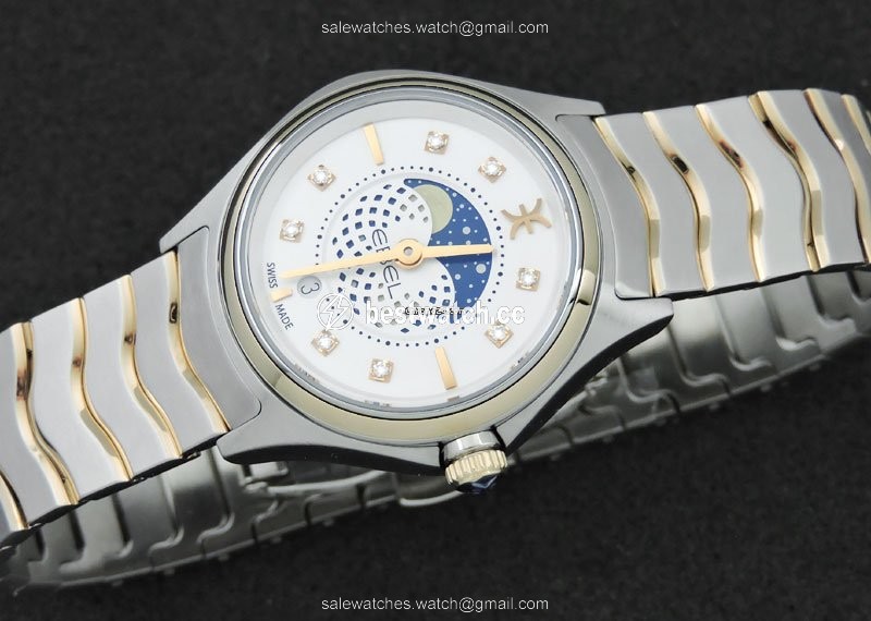 IMG_9085 Ebel Wave Womens watch Quartz Gold Steel 1216373 Replica 2