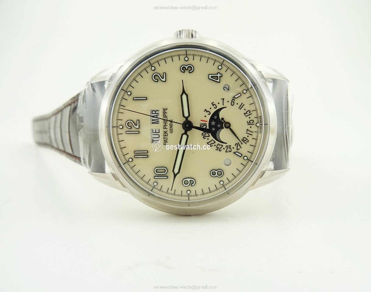 Patek Philippe Perpetual Calendar Mens watch Unisex Automatic White gold 5320G-001 Replica 2