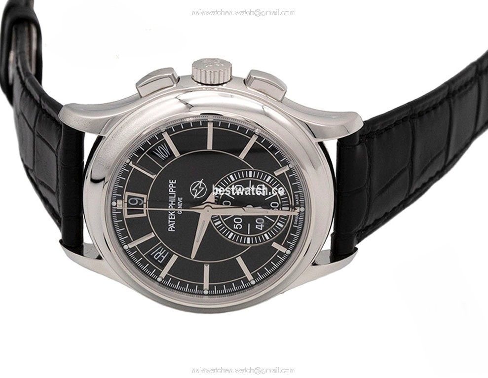 IMG_9085 Patek Philippe Annual Calendar Chronograph Mens watch Unisex Automatic Platinum 5905P-010 Replica 2