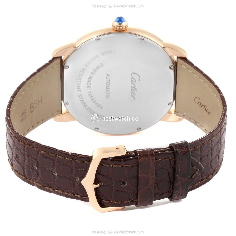 IMG_9085 Cartier Ronde Solo de Cartier Mens watch Unisex Automatic Gold Steel W6701009 Replica 2