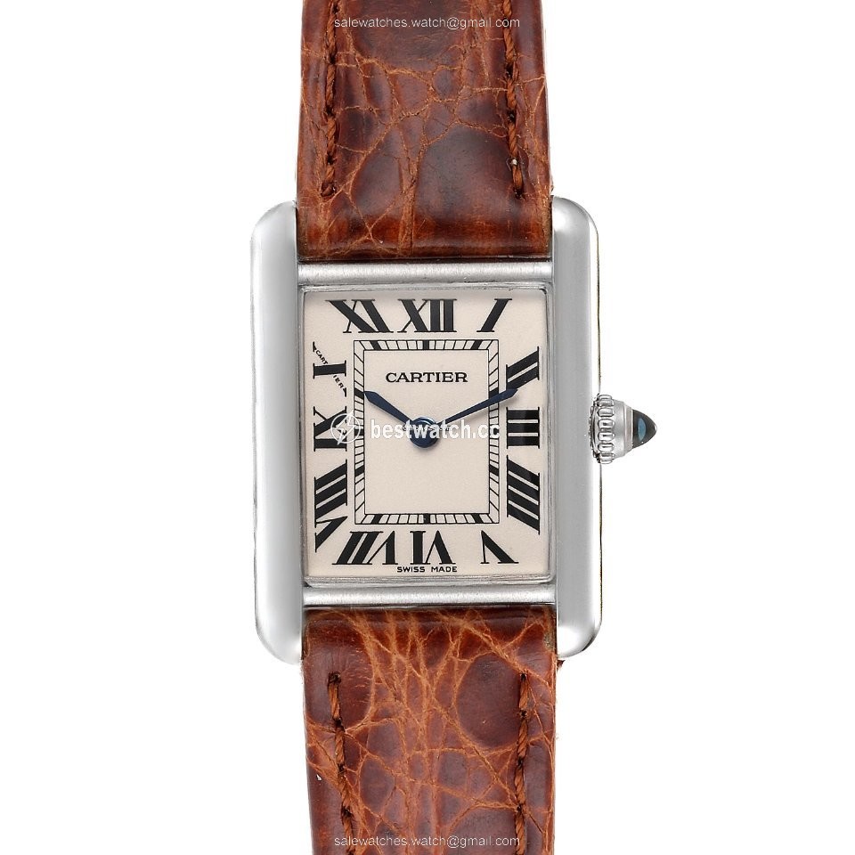 IMG_9085 Cartier Tank Louis Cartier Womens watch Quartz White gold W1541056 Replica 2