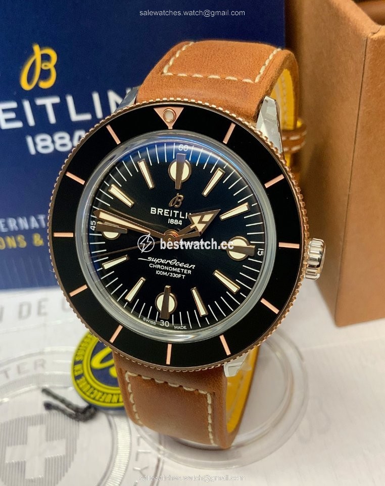 IMG_9085 Breitling Superocean Heritage Mens watch Unisex Automatic Gold Steel U10370121B1X1 Replica 2