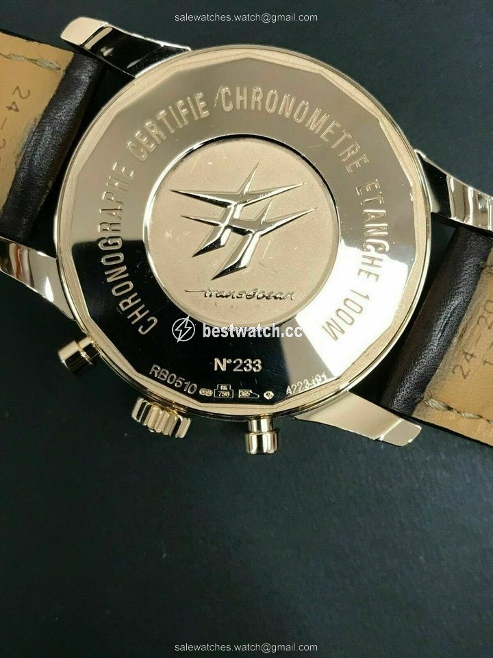 IMG_9085 Breitling Transocean Chronograph Unitime Mens watch Unisex Automatic Rose gold RB0510 Replica 2