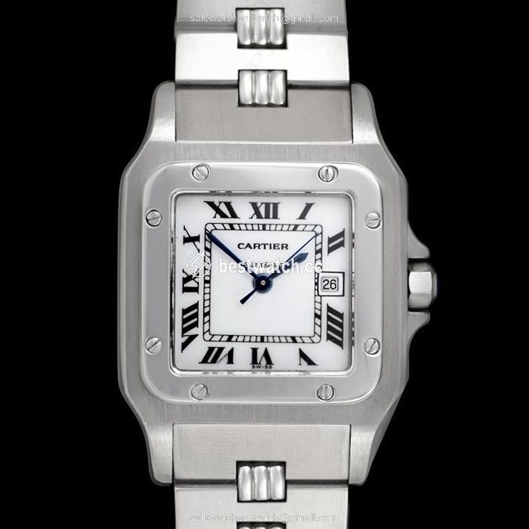 IMG_9085 Cartier Santos Mens watch Unisex Automatic Steel 7880 Replica 2