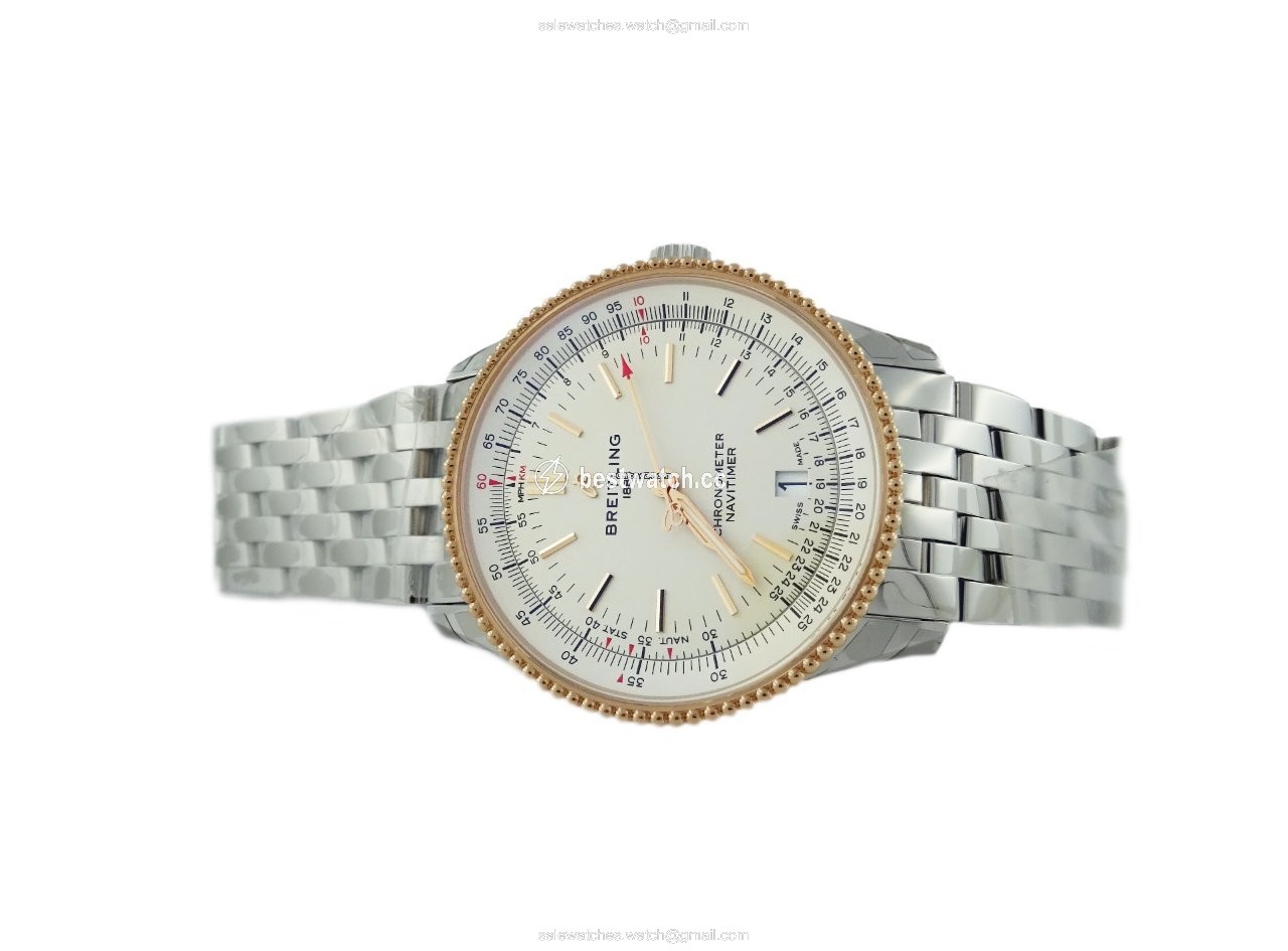 IMG_9085 Breitling Navitimer Mens watch Unisex Automatic Gold Steel U17325211G1A1 Replica 2