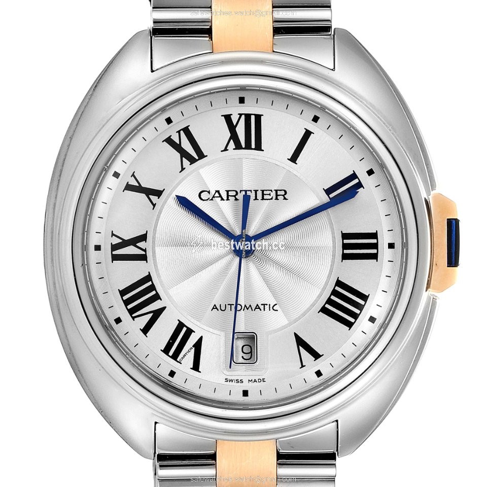 IMG_9085 Cartier Cle de Cartier Mens watch Unisex Automatic Gold Steel W2CL0002 Replica 2