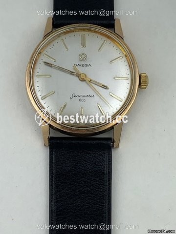 IMG_9085 Omega Seamaster Mens watch Unisex Manual winding Gold Steel 135.012 Replica 2