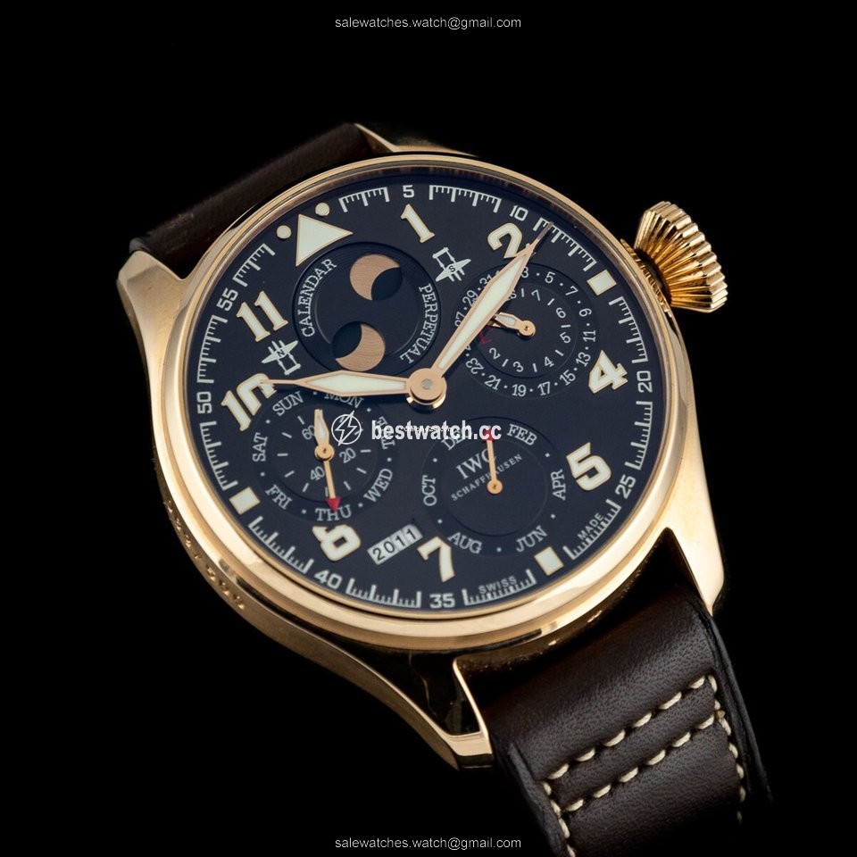 IMG_9085 IWC Big Pilot Mens watch Unisex Automatic Rose gold IW502617 Replica 2